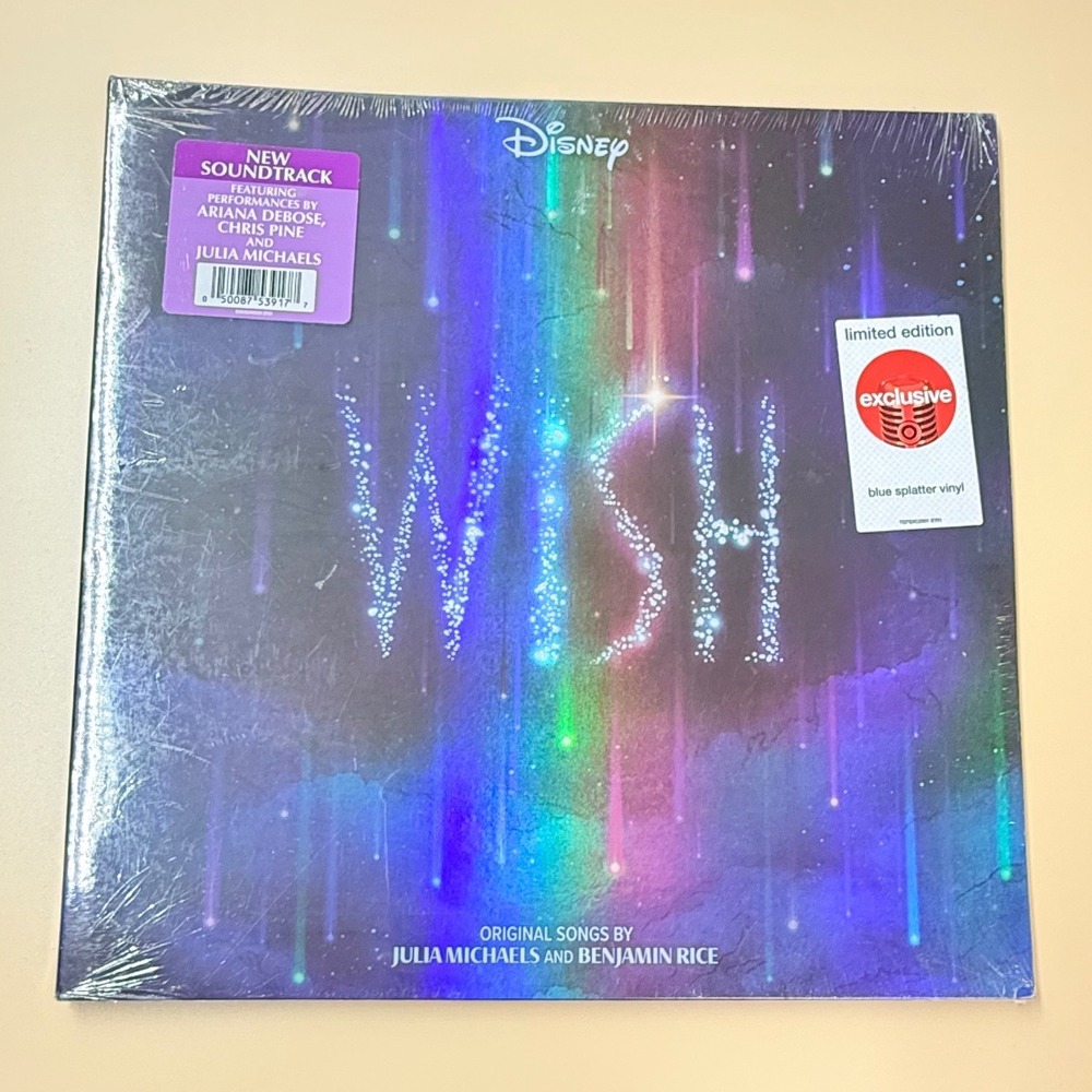Disney Wish Soundtrack Blue Splatter Vinyl LP Limited Edition Target Exclusive